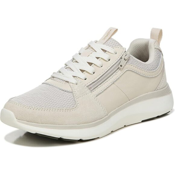 Vionic Shoes - Vionic Women's Athena Sneakers Shoes in Cream Knit Leather